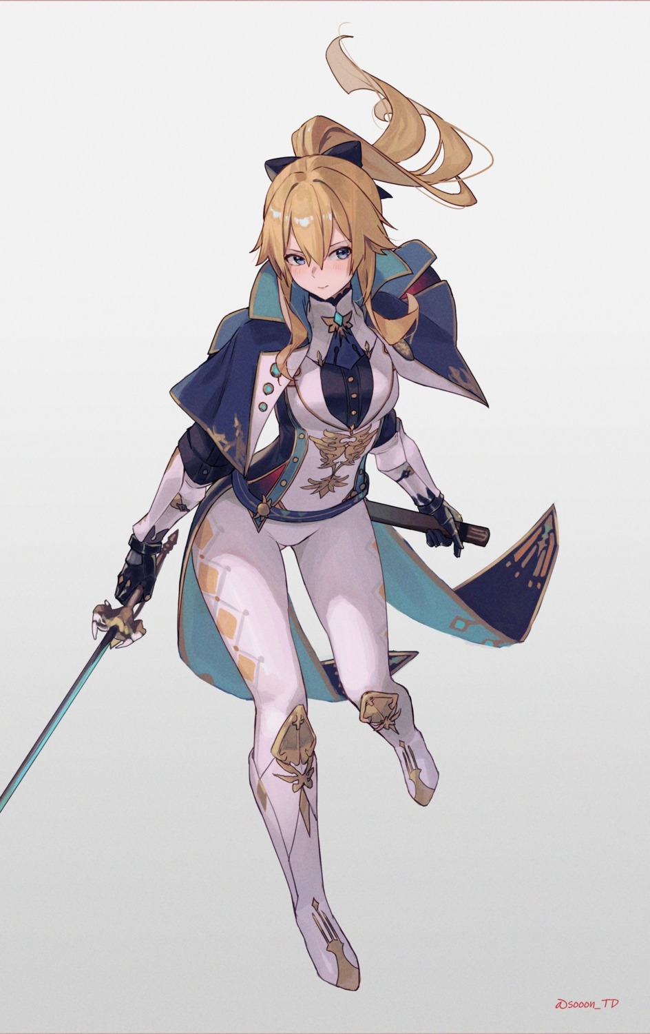 genshin_impact jean_(genshin_impact) sooon sword uniform