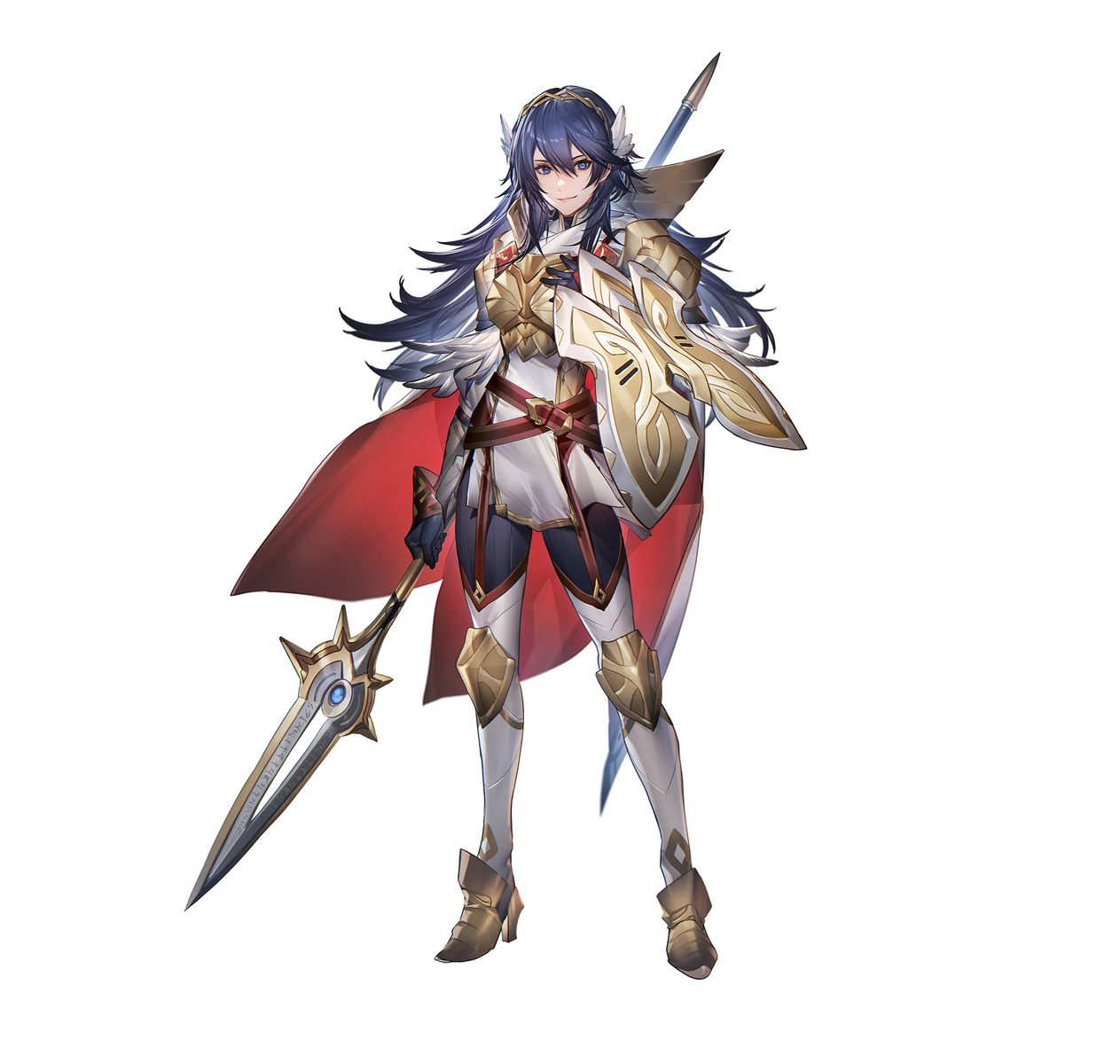 armor fire_emblem fire_emblem_kakusei heels lucina_(fire_emblem) mizutama nintendo stockings thighhighs weapon