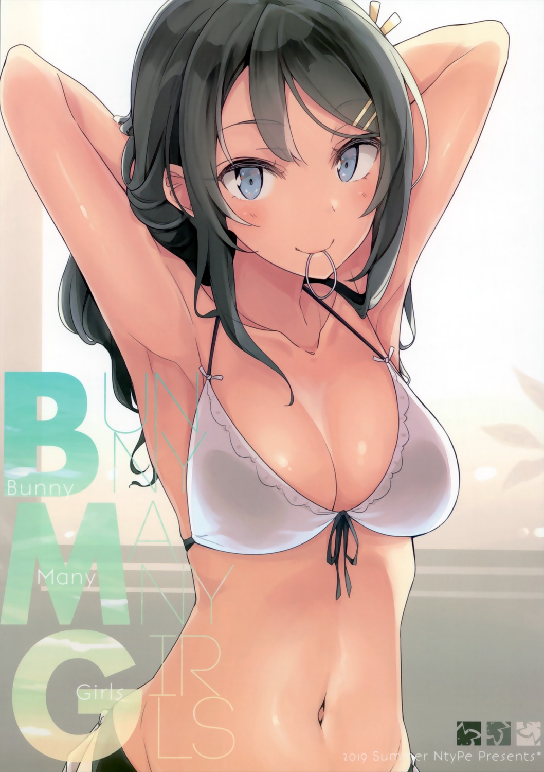 bikini cleavage mizoguchi_keiji ntype sakurajima_mai seishun_buta_yarou swimsuits