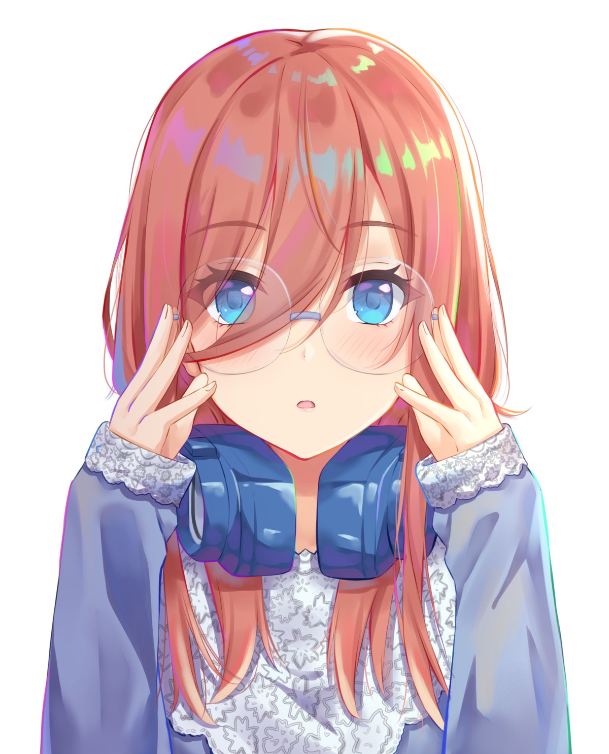 5-toubun_no_hanayome headphones hofumaso megane nakano_miku