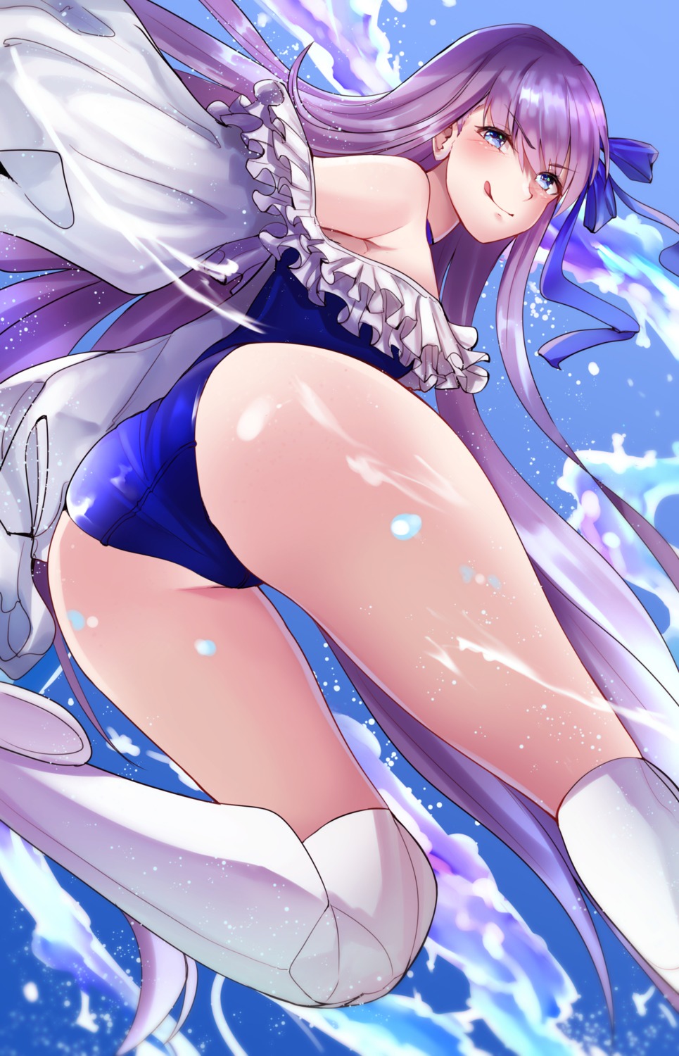 ass fate/grand_order meltryllis shumiao swimsuits thighhighs