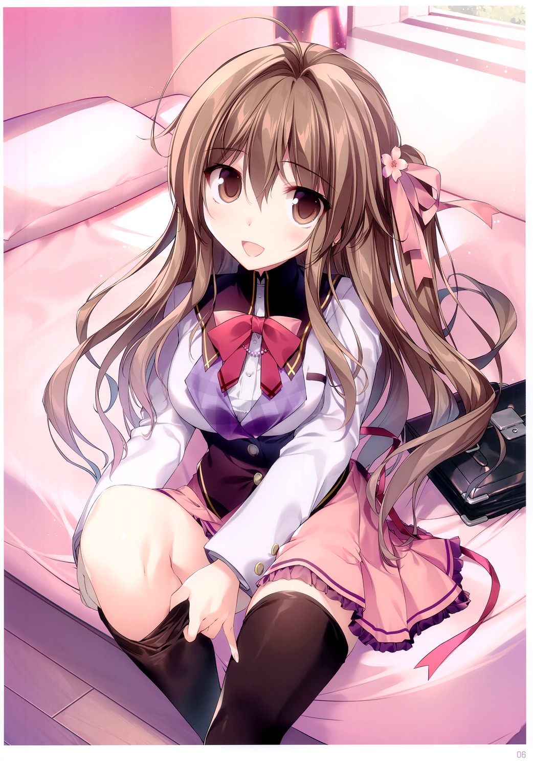 aomi_maika karomix karory seifuku skirt_lift thighhighs undressing