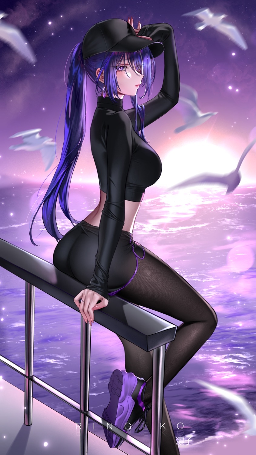 acheron ass honkai:_star_rail pantyhose ringeko-chan see_through