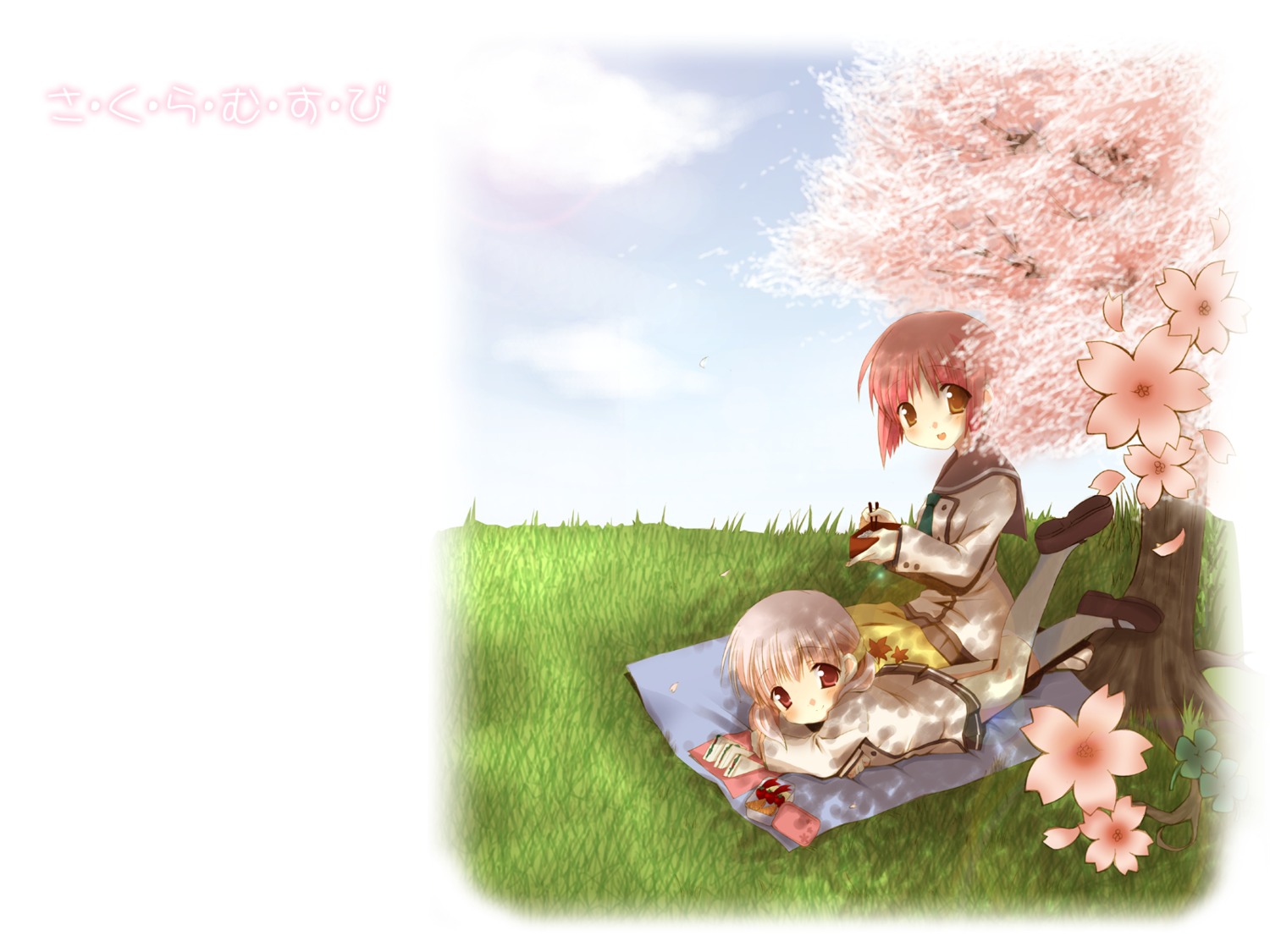 akino_momiji cuffs kiriyama_sakura miyasaka_miyu sakura_musubi seifuku wallpaper