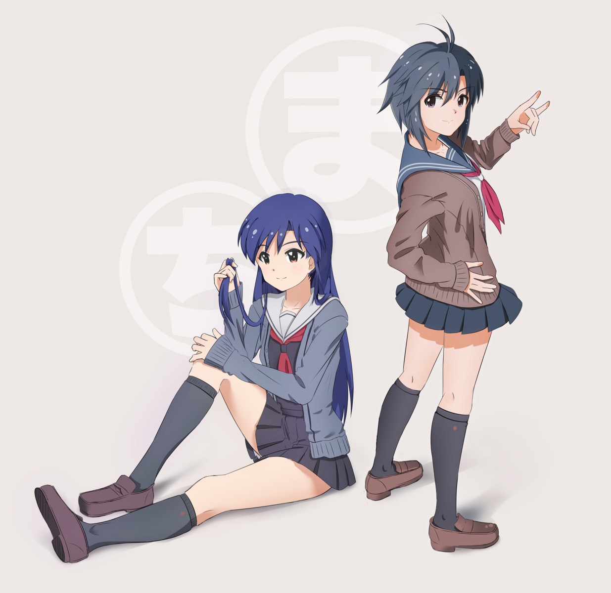 kikuchi_makoto kisaragi_chihaya seifuku skirt_lift sweater tagme the_idolm@ster