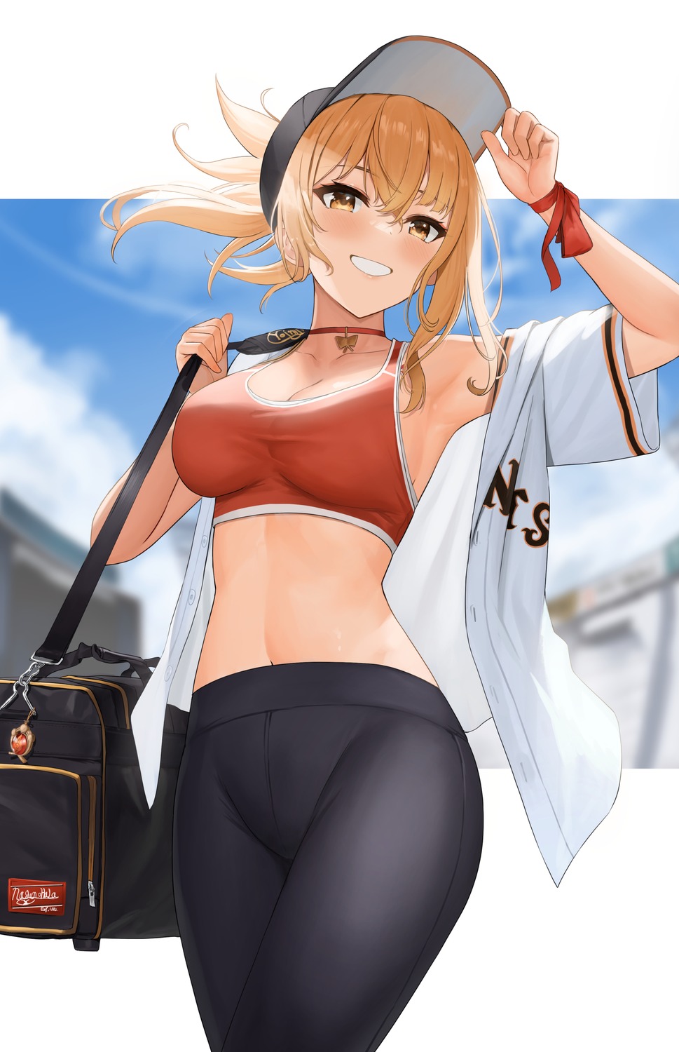 ayul_(ayulneri_92) bra genshin_impact open_shirt yoimiya