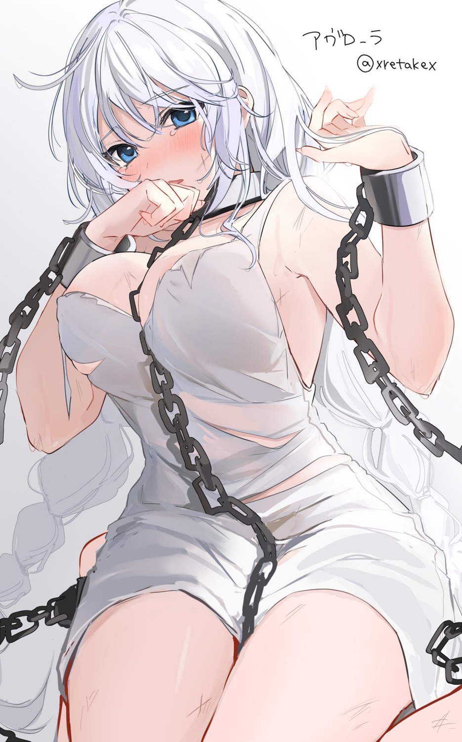 avrora_(azur_lane) azur_lane bondage no_bra torn_clothes xretakex