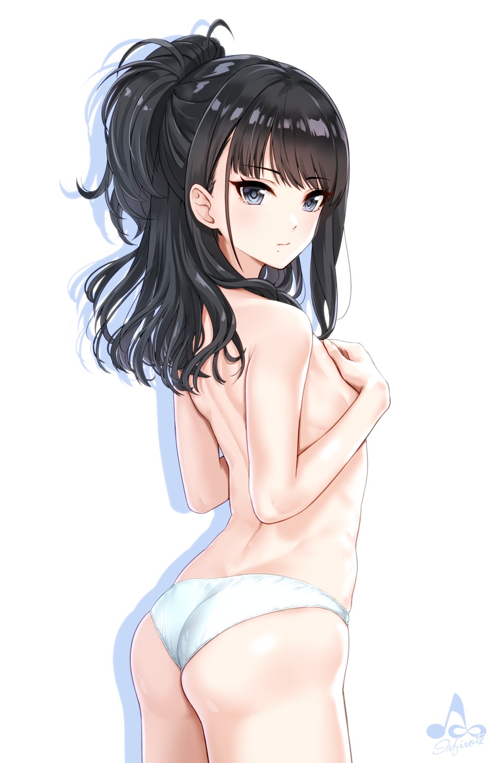 ass breast_hold infinote kazano_hiori pantsu the_idolm@ster the_idolm@ster_shiny_colors topless