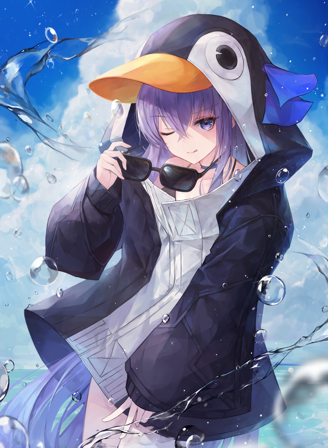 bikini_top crystalherb fate/grand_order megane meltryllis penguin swimsuits