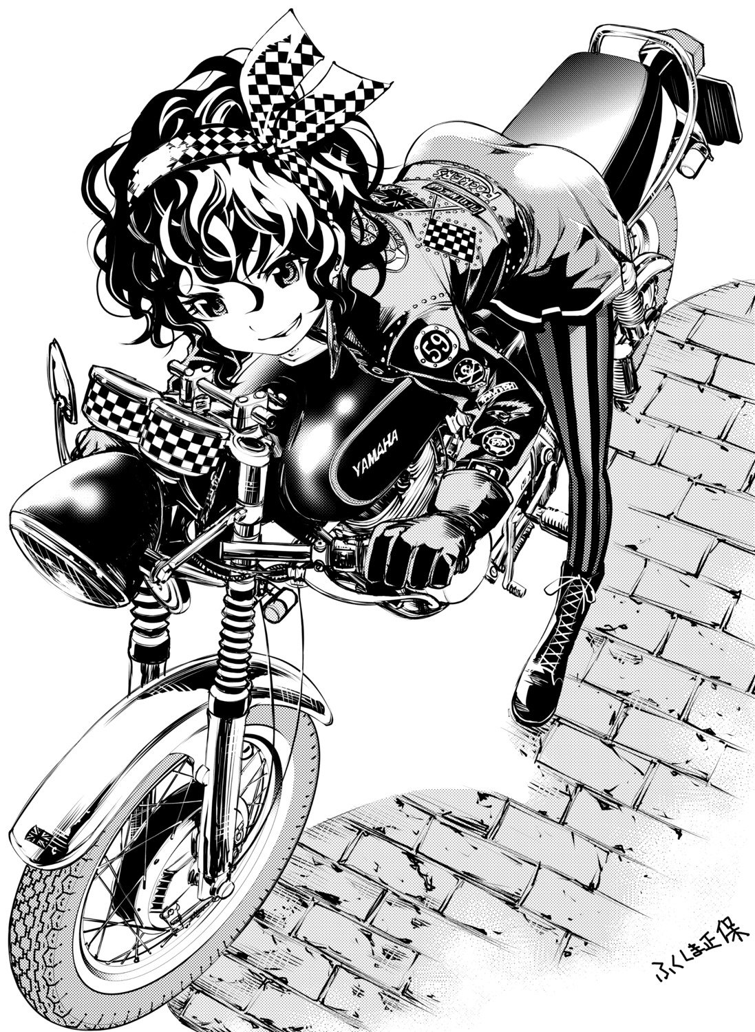 bakuon!! fukushima_masayasu monochrome pantyhose