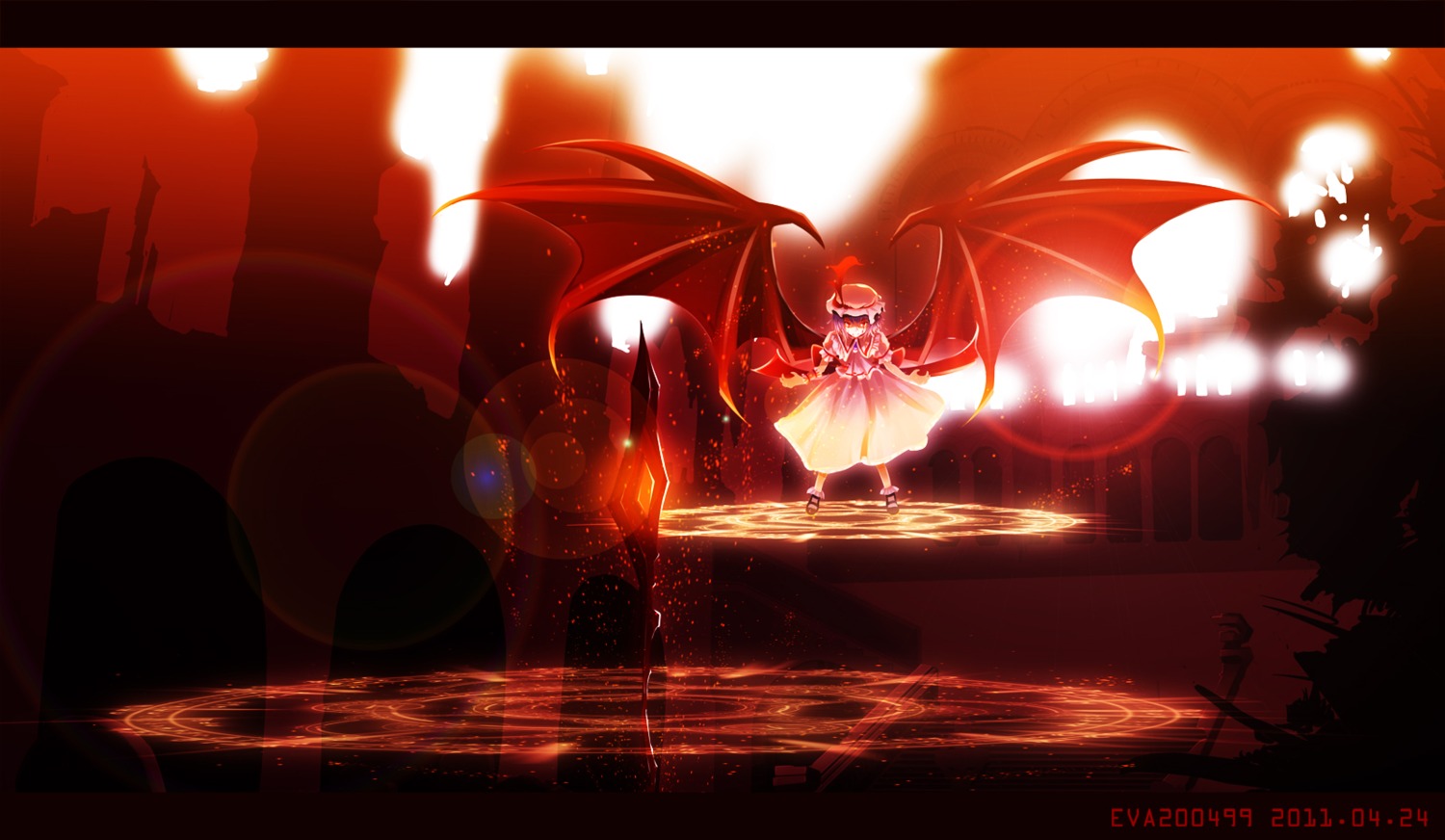 dress eva200499 remilia_scarlet touhou wings