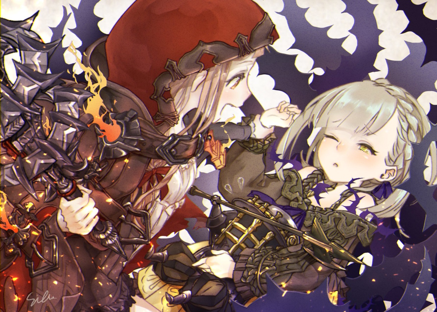 armor briar_rose_(sinoalice) little_red_riding_hood_(sinoalice) sibu sinoalice weapon