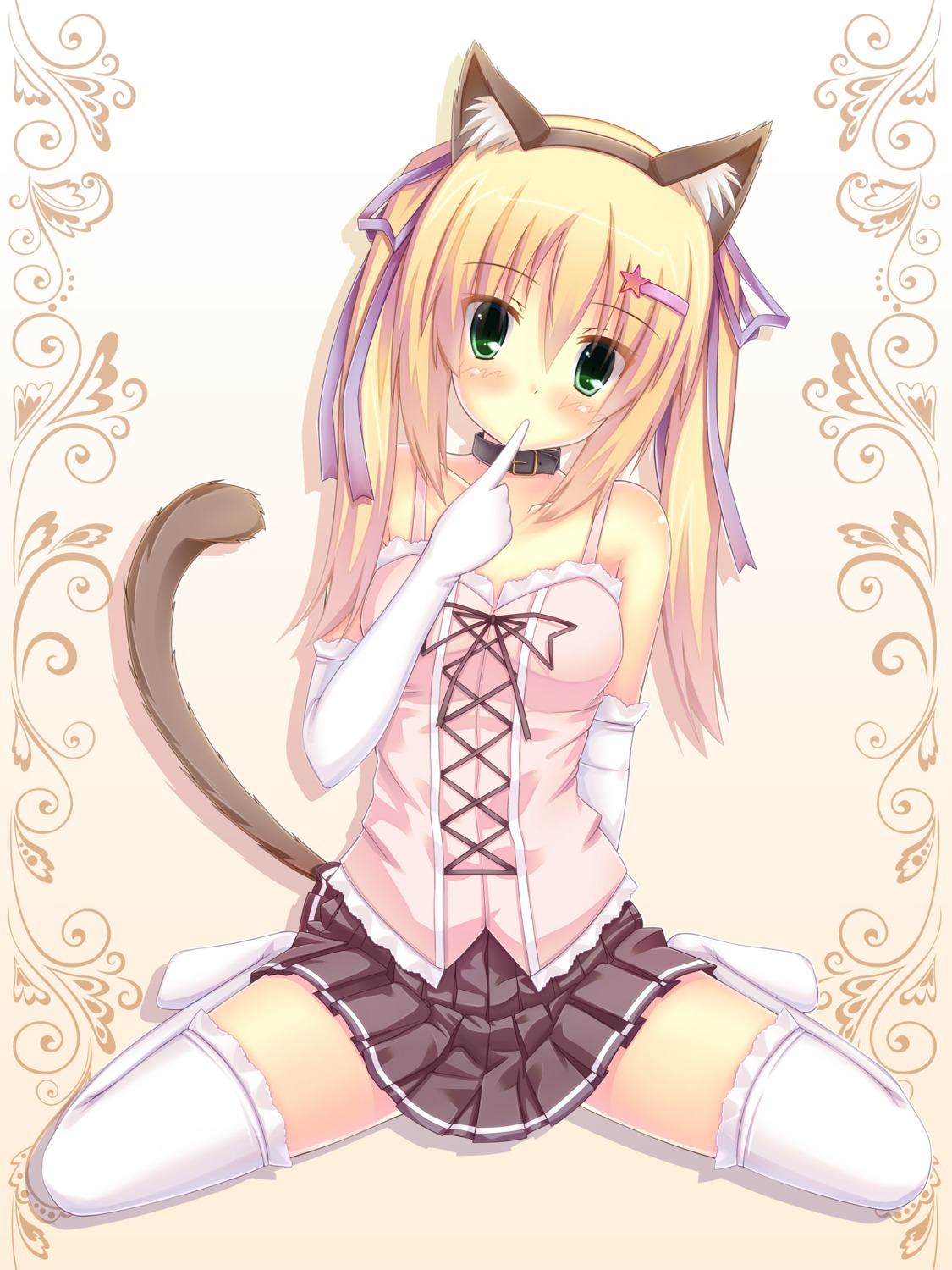 animal_ears ichiroku nekomimi sena_(ichiroku) tail thighhighs