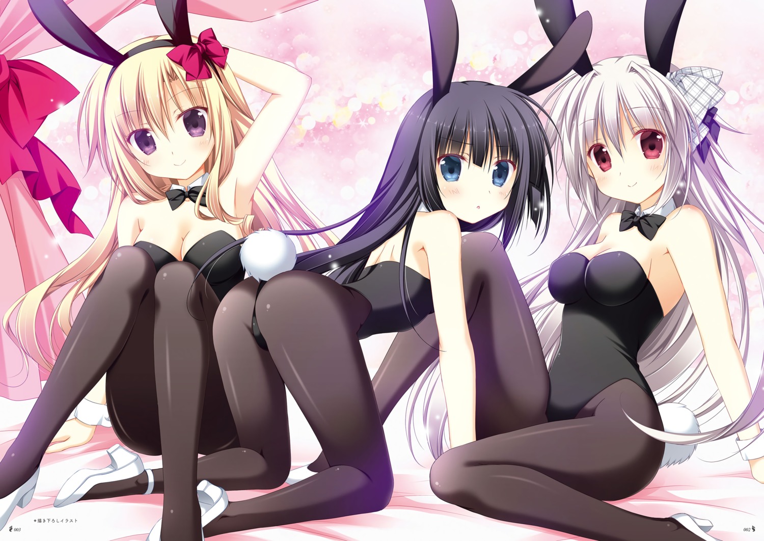 animal_ears ass bunny_ears bunny_girl cleavage heels iris_freyja juuoumujin_no_fafnir korie_riko lisa_highwalker mononobe_mitsuki pantyhose tail