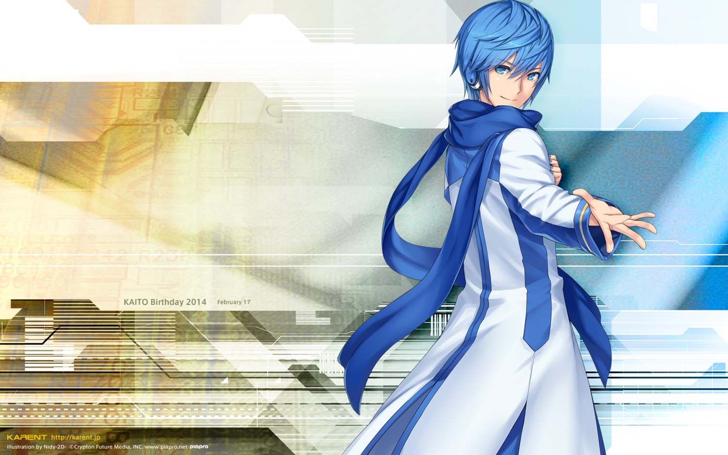 2d headphones kaito male vocaloid wallpaper