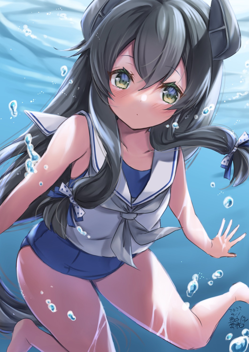 i-47_(kancolle) kantai_collection mashiro_yukiya school_swimsuit swimsuits