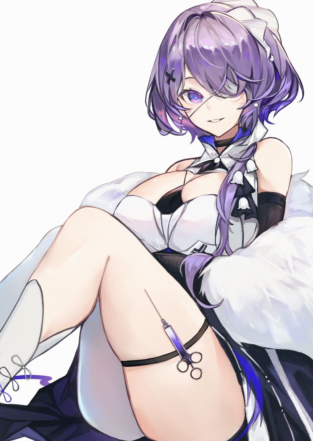 arknights eyepatch fanshu garter whisperain_(arknights)