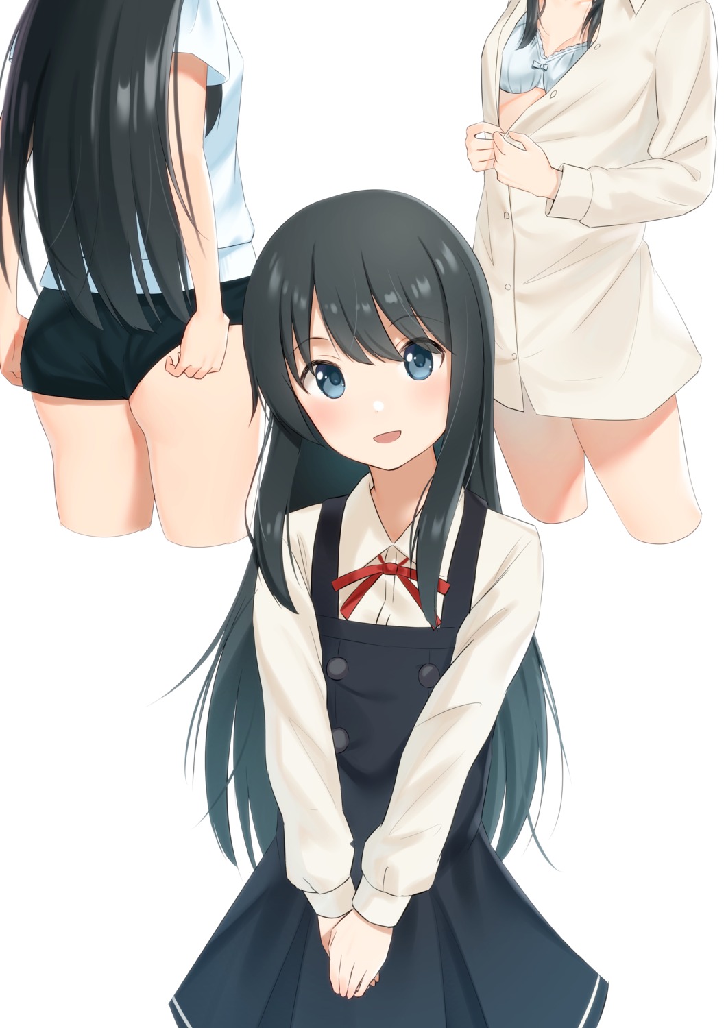 asashio_(kancolle) ass bra cleavage dress_shirt gym_uniform kantai_collection open_shirt seifuku tsunenorip undressing