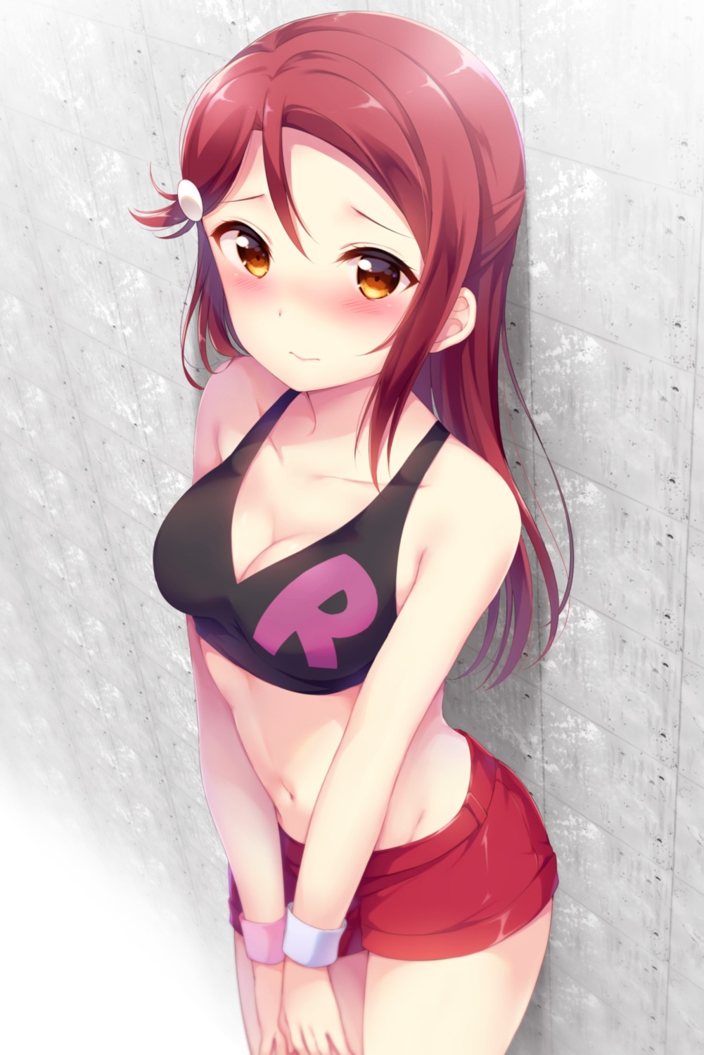 cleavage hazuki_(sutasuta) love_live!_sunshine!! sakurauchi_riko