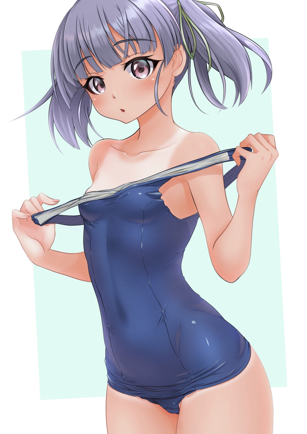 kantai_collection loli makura_(user_jpmm5733) ooshio_(kancolle) school_swimsuit swimsuits tan_lines undressing