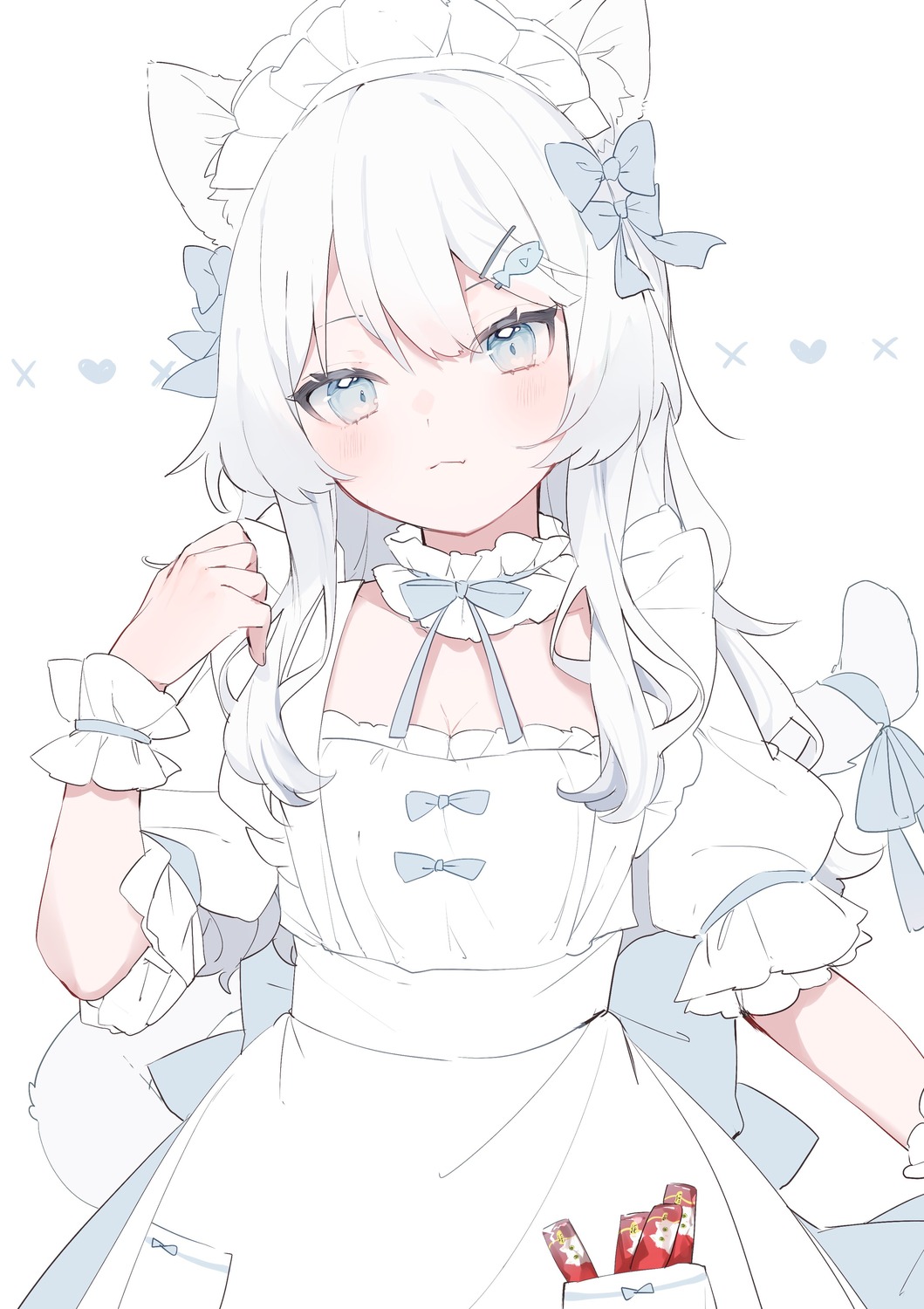 animal_ears maid mokyuko nekomimi tail