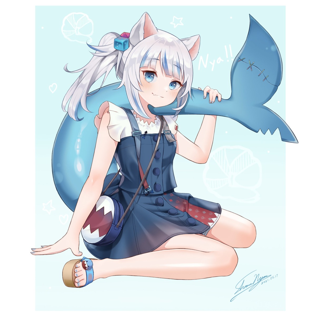 animal_ears gawr_gura hololive hololive_english nekomimi shasminnyan tail