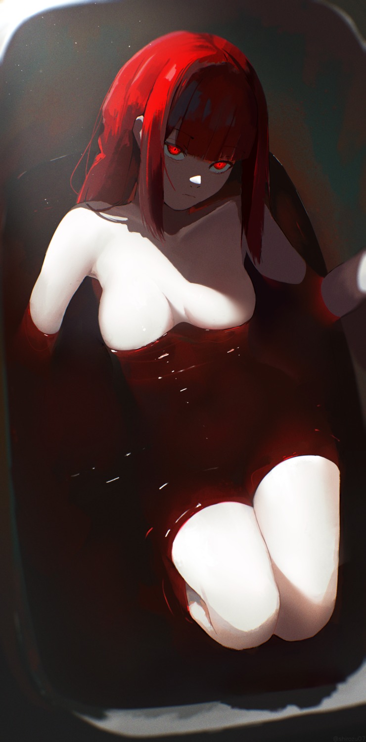 blood chainsaw_man kikiis_art makima_(chainsaw_man) naked wet