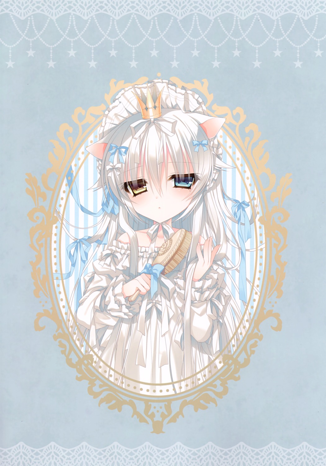 animal_ears dress gothic_lolita heterochromia lolita_fashion nekomimi tsukikage_nemu