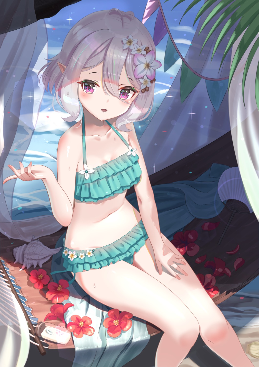 bikini kokkoro pointy_ears princess_connect princess_connect!_re:dive swimsuits wanderlucia