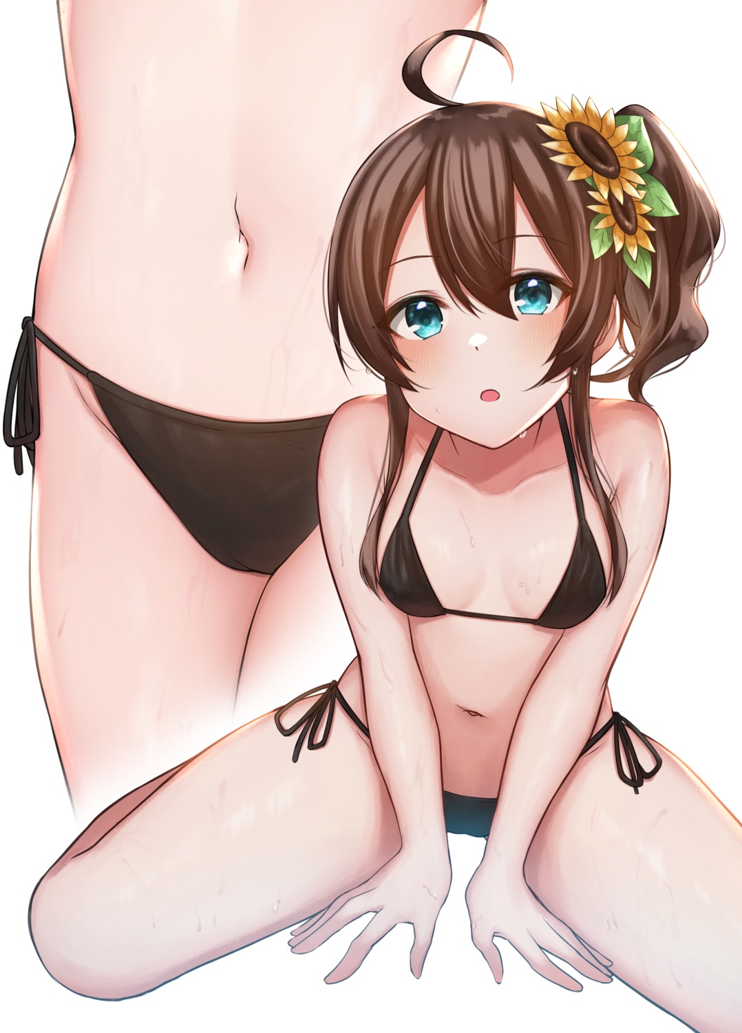 akky_(akimi1127) bikini hololive natsuiro_matsuri swimsuits wet