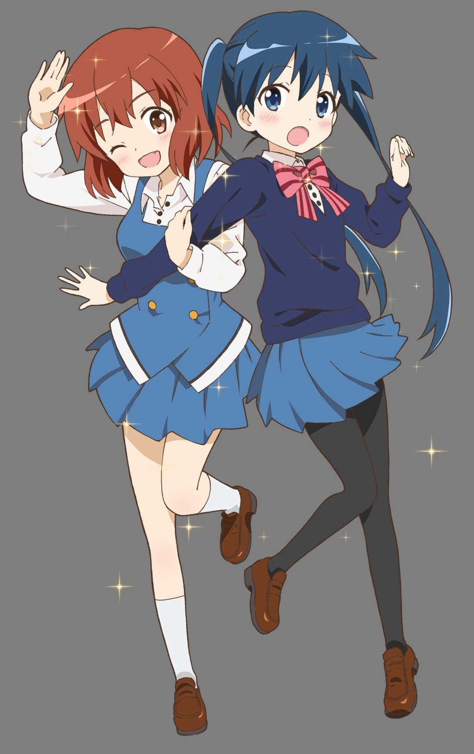 inokuma_youko kin'iro_mosaic komichi_aya pantyhose seifuku sweater tagme transparent_png