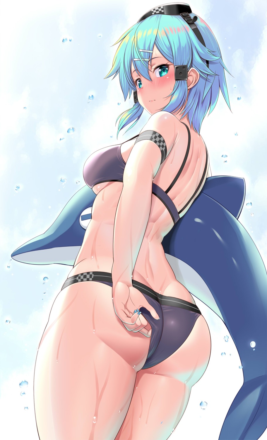 ass bikini kawase_seiki sinon swimsuits sword_art_online underboob wet