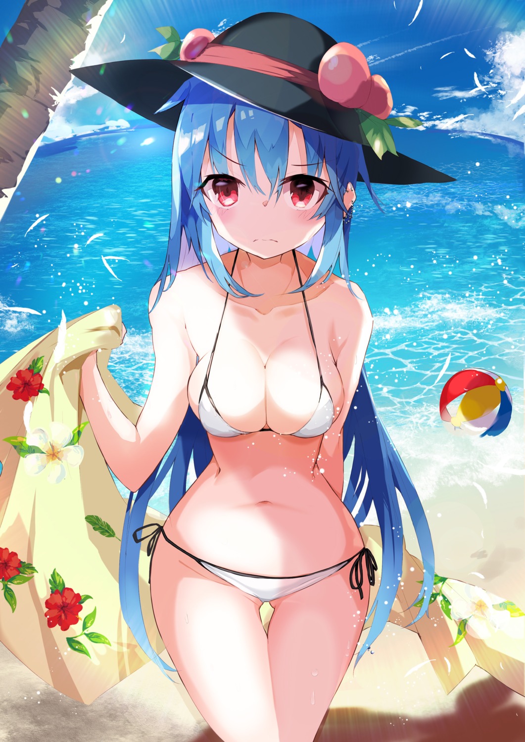 bikini hinanawi_tenshi swimsuits tetsurou_(fe+) touhou