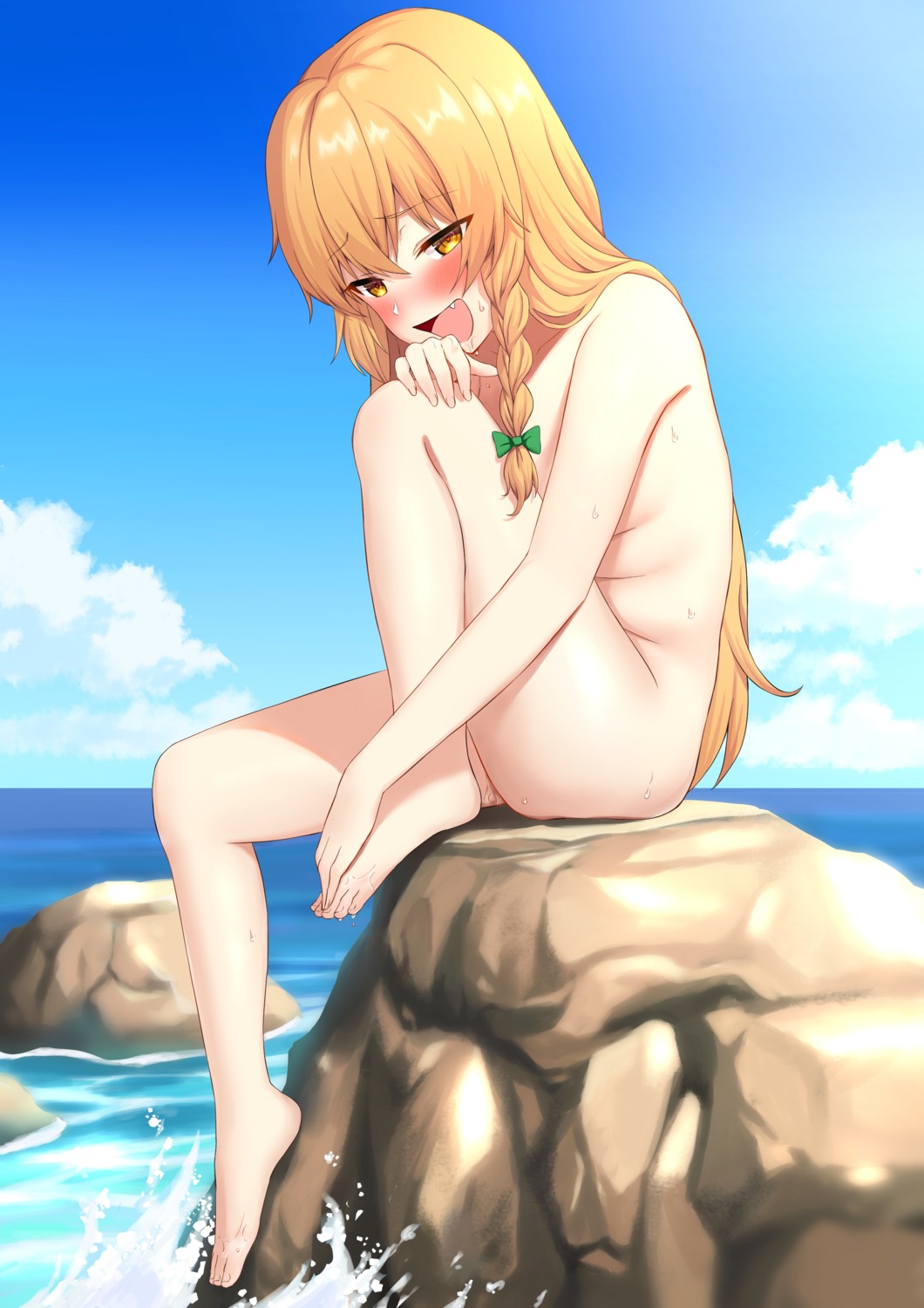 feet junyamaekaki kirisame_marisa loli naked touhou wet