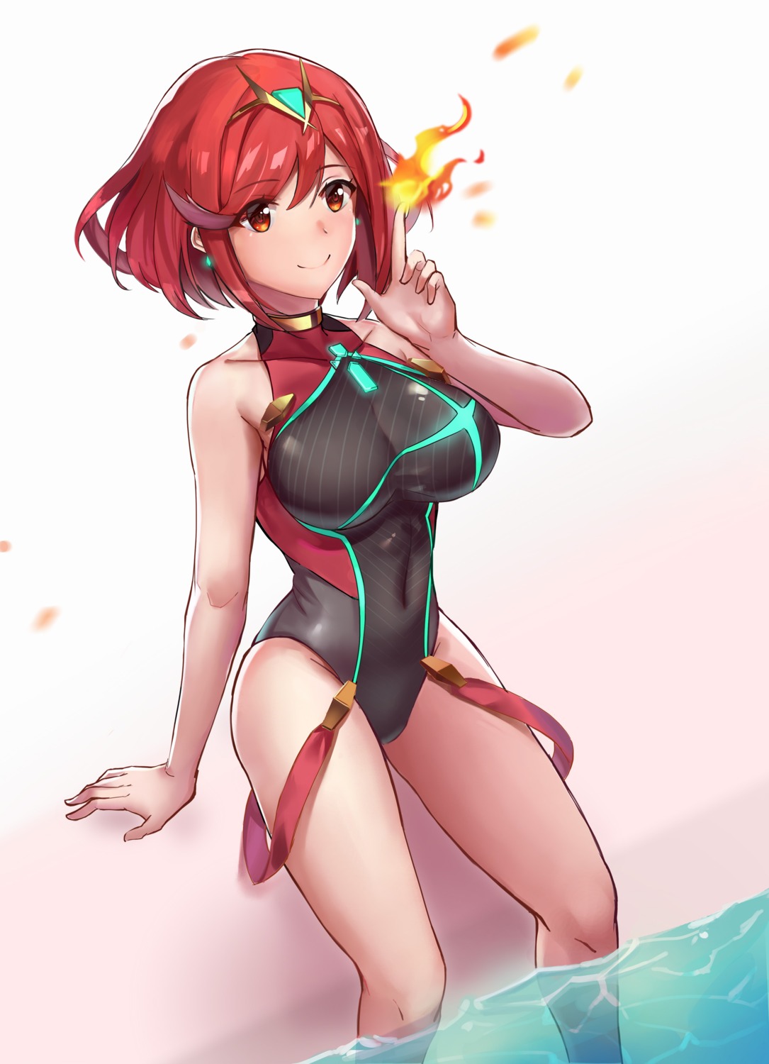 homura_(xenoblade_2) kiiro_kimi swimsuits wet xenoblade xenoblade_chronicles_2