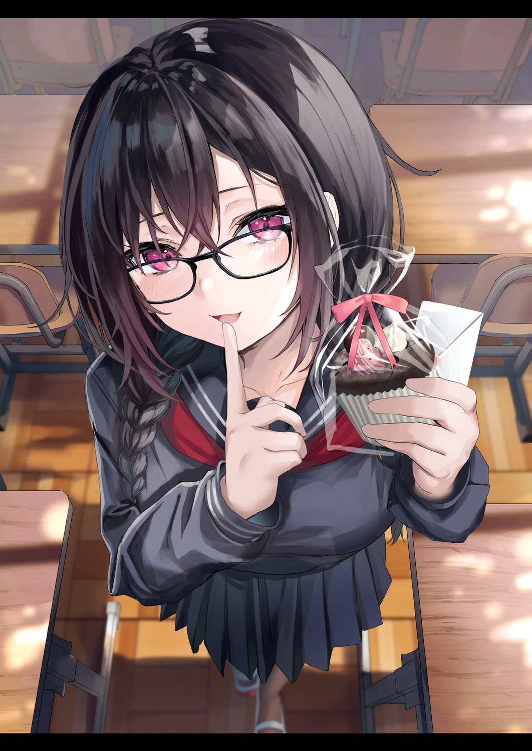 megane pantyhose seifuku valentine yufou