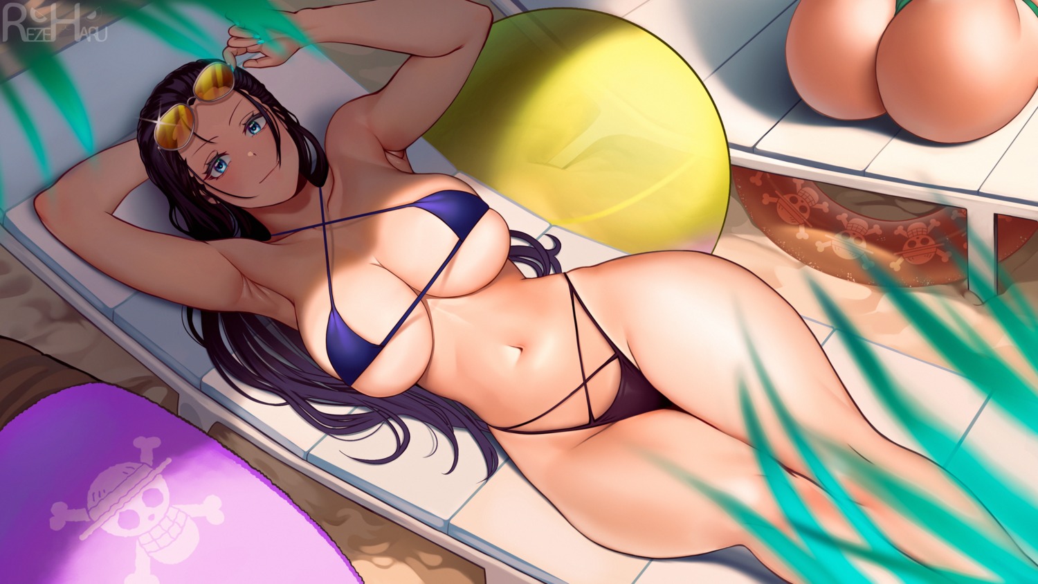 bikini nico_robin one_piece rezeharu_(61594414) swimsuits wallpaper