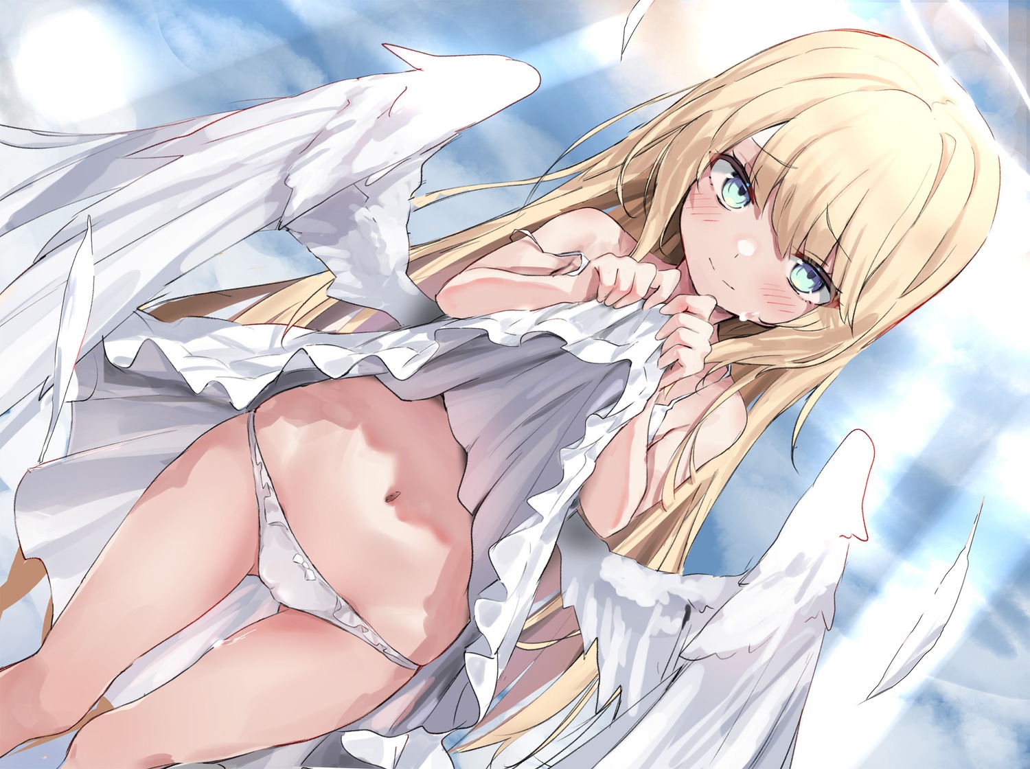 angel cameltoe pantsu skirt_lift toshizou_(0714) wings