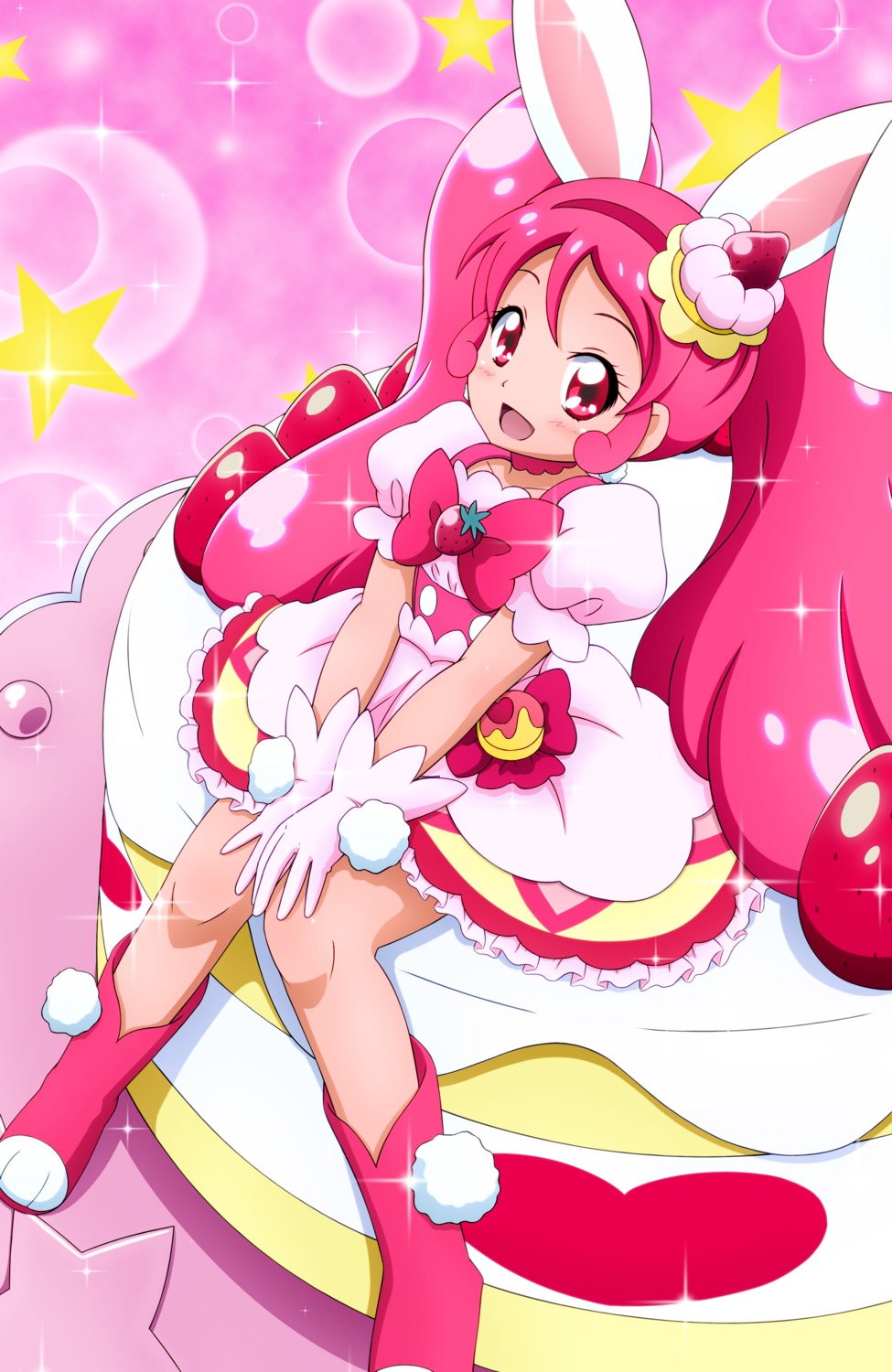 animal_ears bunny_ears kirakira_precure_a_la_mode kiyu_(pixiv35948) pretty_cure usami_ichika