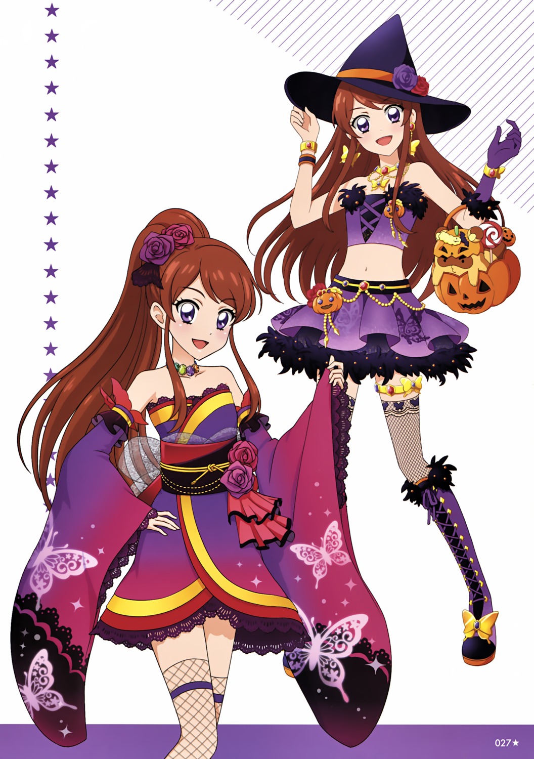 aikatsu! fishnets halloween japanese_clothes shibuki_ran tagme thighhighs witch