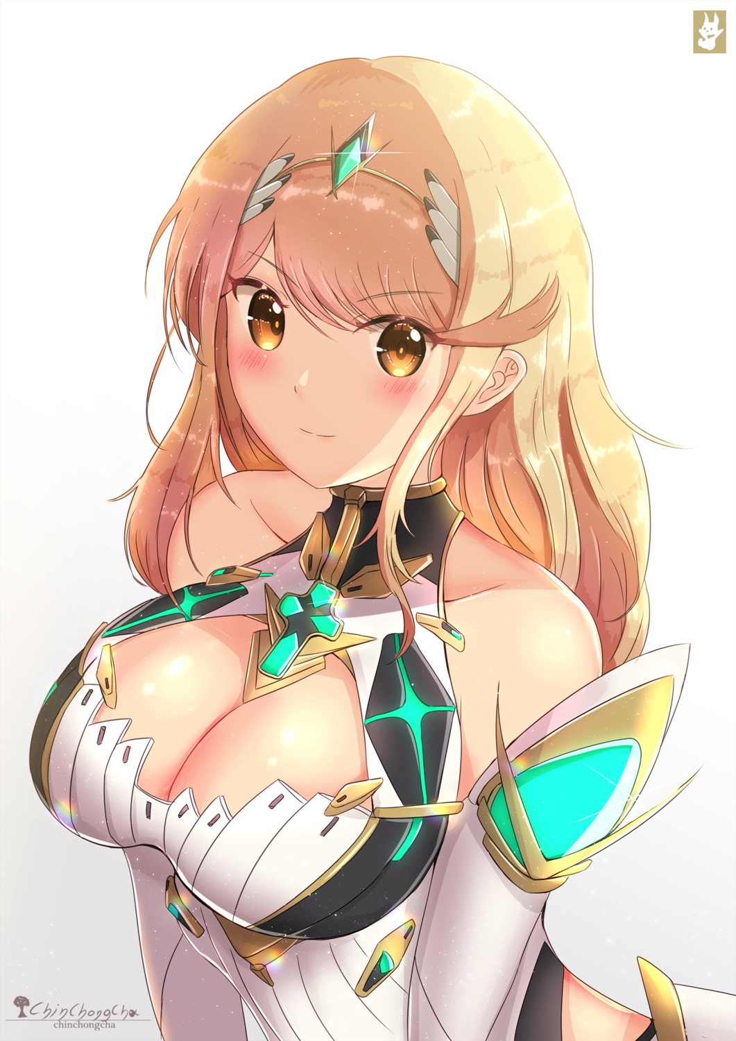 bodysuit chinchongcha cleavage hikari_(xenoblade_2) xenoblade xenoblade_chronicles_2