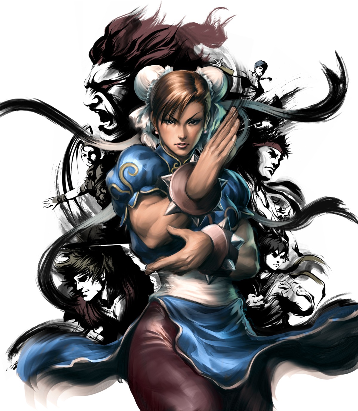 akuma chinadress chun_li gouki ibuki ken_masters makoto_(street_fighter) ryuu stanley_lau street_fighter street_fighter_iii yun_lee