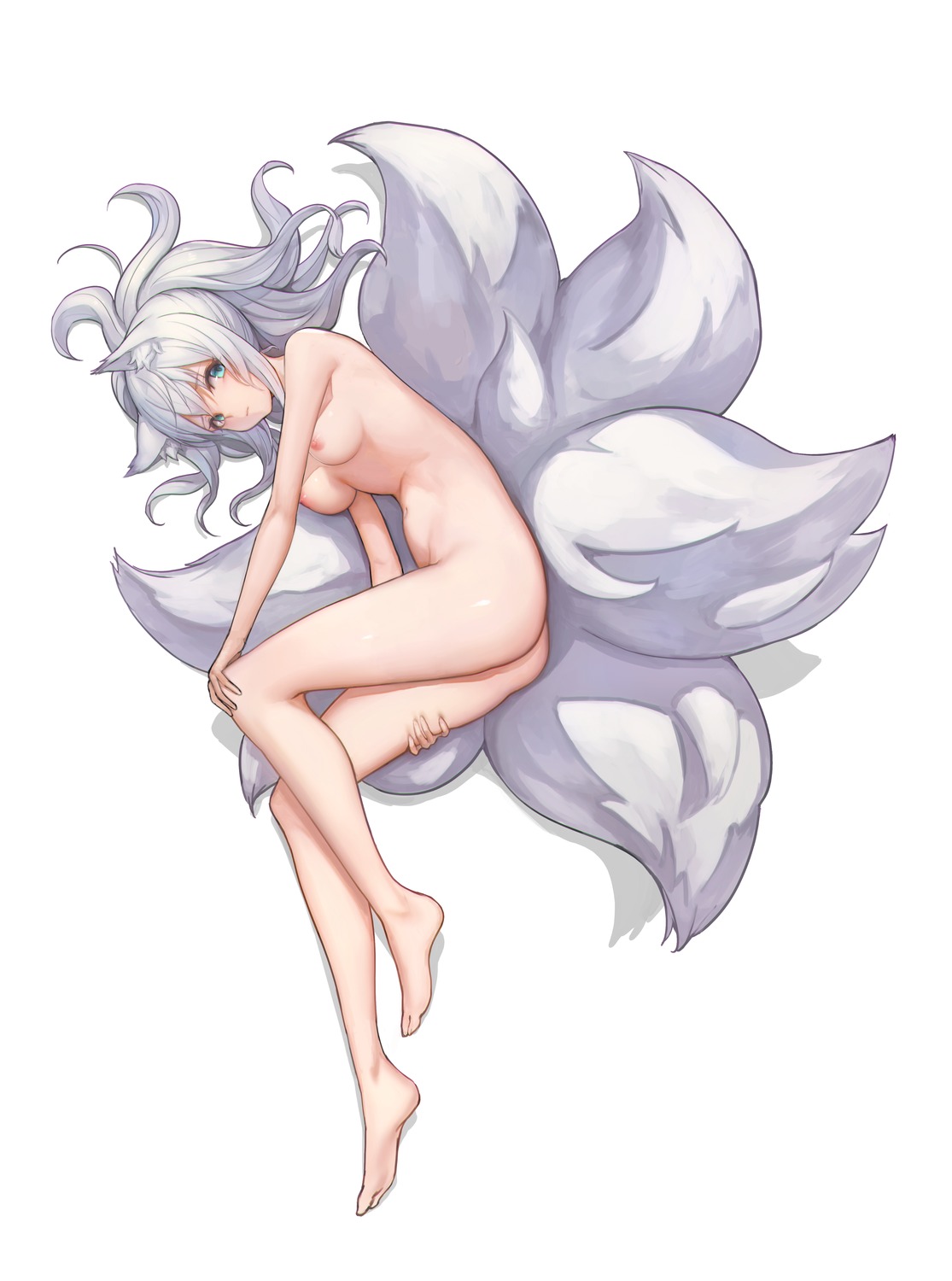 animal_ears ass dungeon_fighter egk513 kitsune naked nipples tail