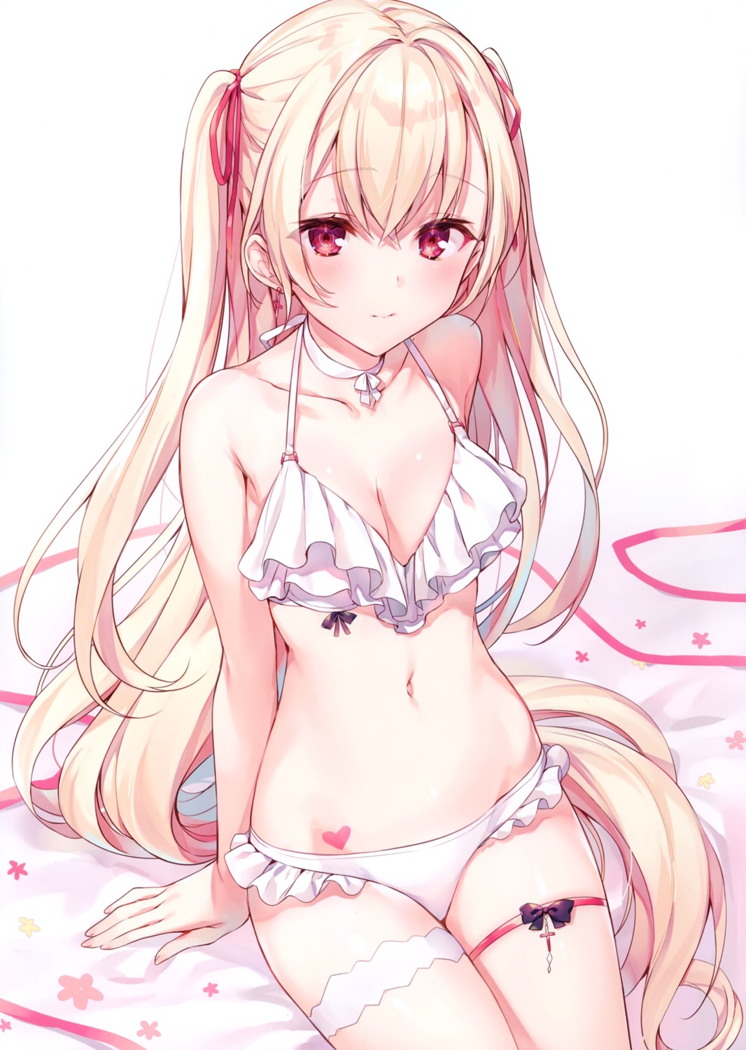 bikini garter komeshiro_kasu swimsuits tattoo yobi_gakka