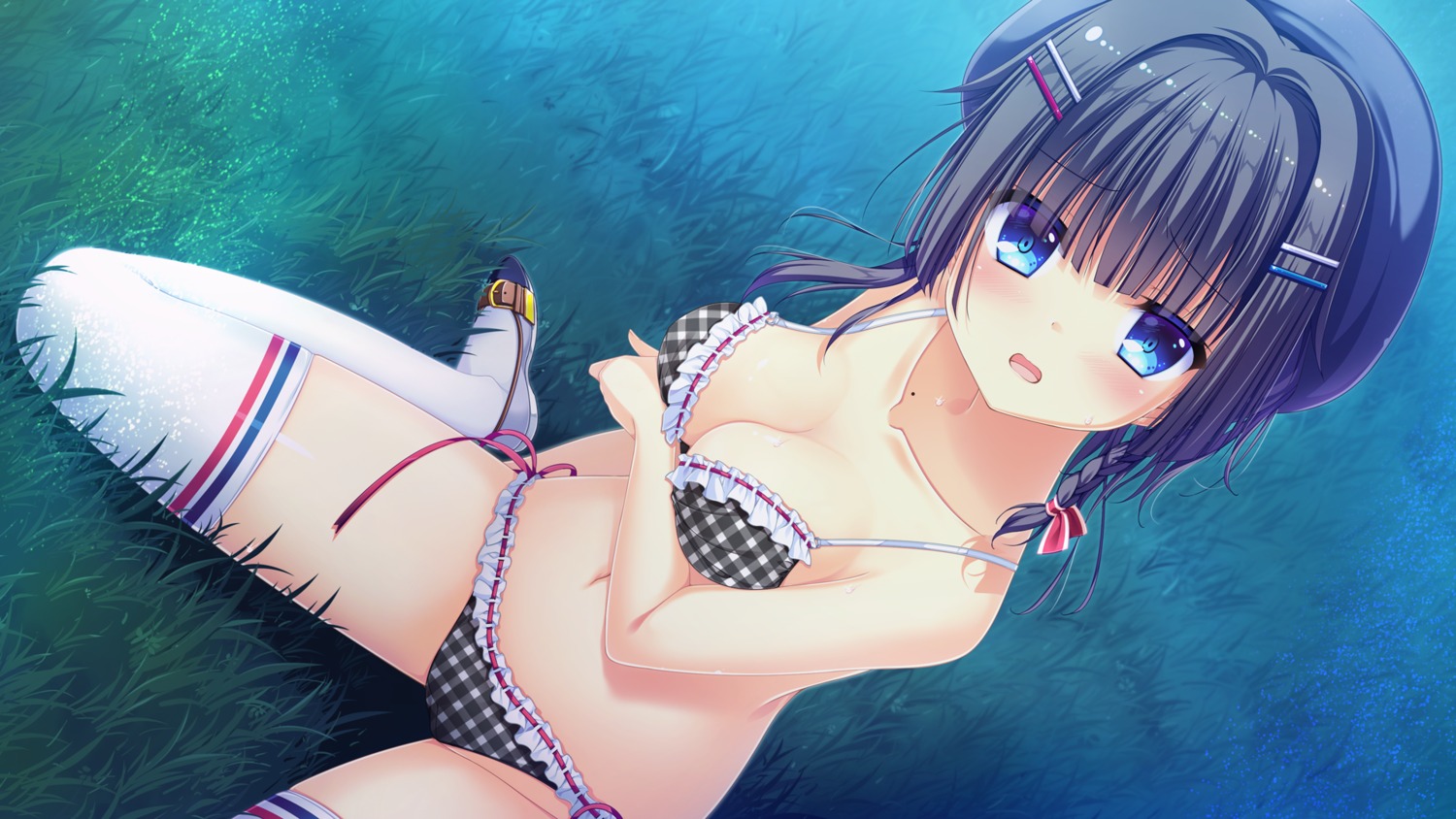 bra breast_hold circus fujimiya_rinne game_cg pantsu string_panties tanihara_natsuki tenpure!! thighhighs