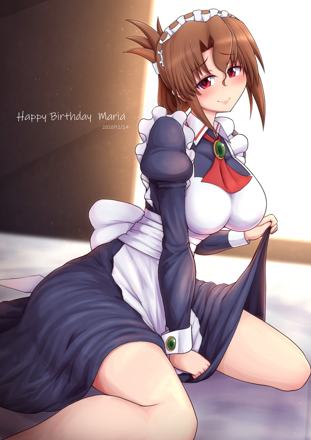 hayate_no_gotoku maid maria ponpon-maru skirt_lift