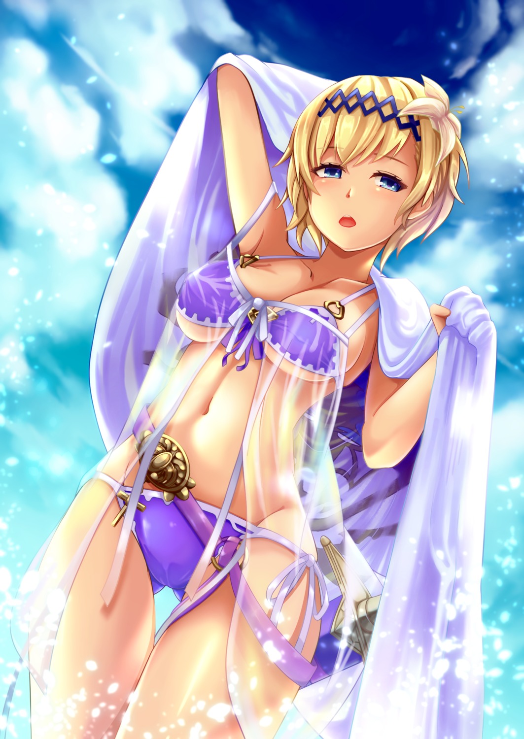 bikini jeanne_d'arc jeanne_d'arc_(granblue_fantasy) pesamaru see_through shingeki_no_bahamut swimsuits