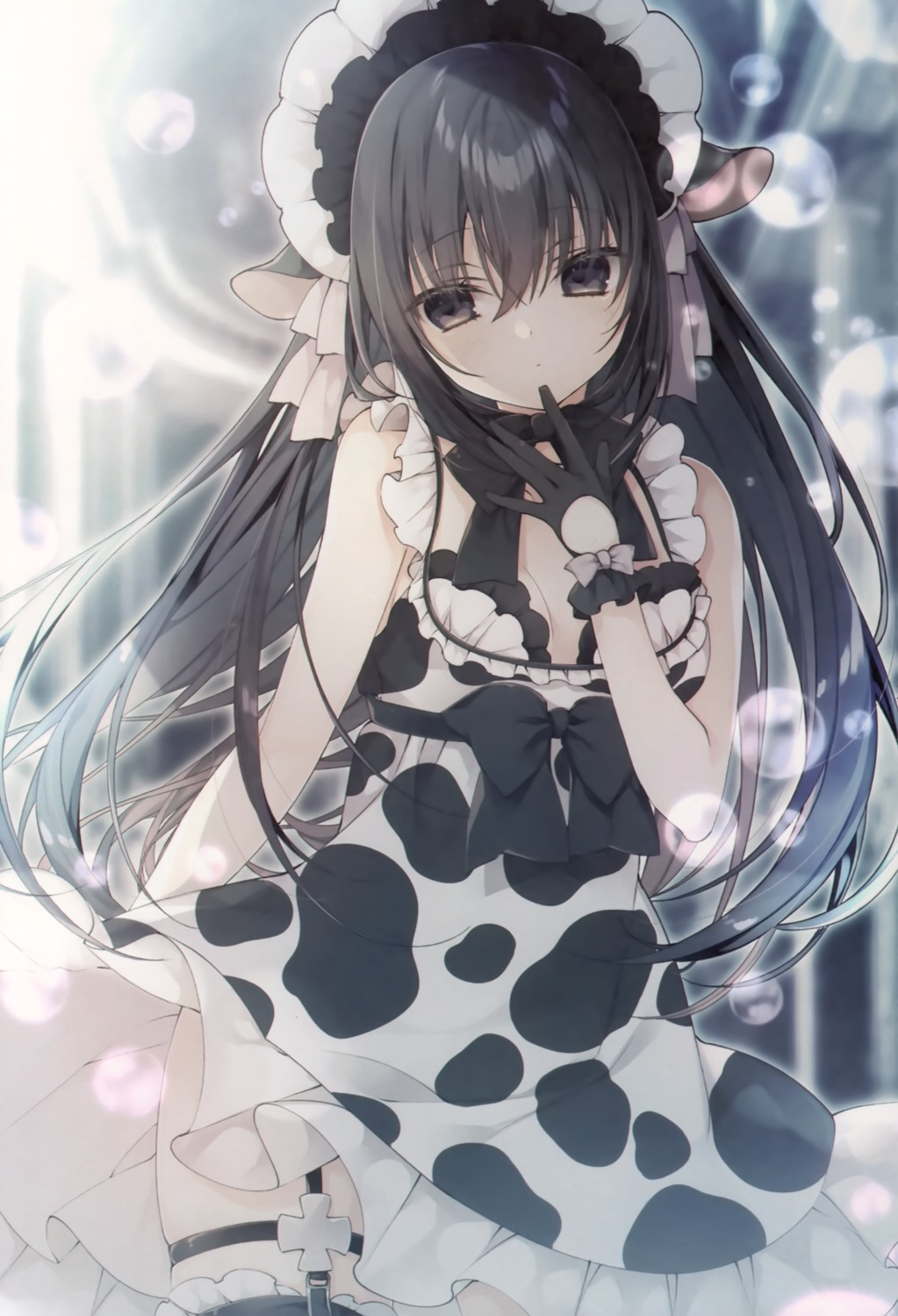 animal_ears dress garter inugami_kira lolita_fashion necotoxin skirt_lift stockings thighhighs