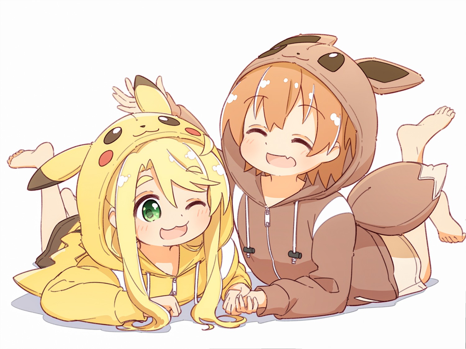 crossover himesaka_noa hoshino_hinata manse pajama pokemon watashi_ni_tenshi_ga_maiorita!