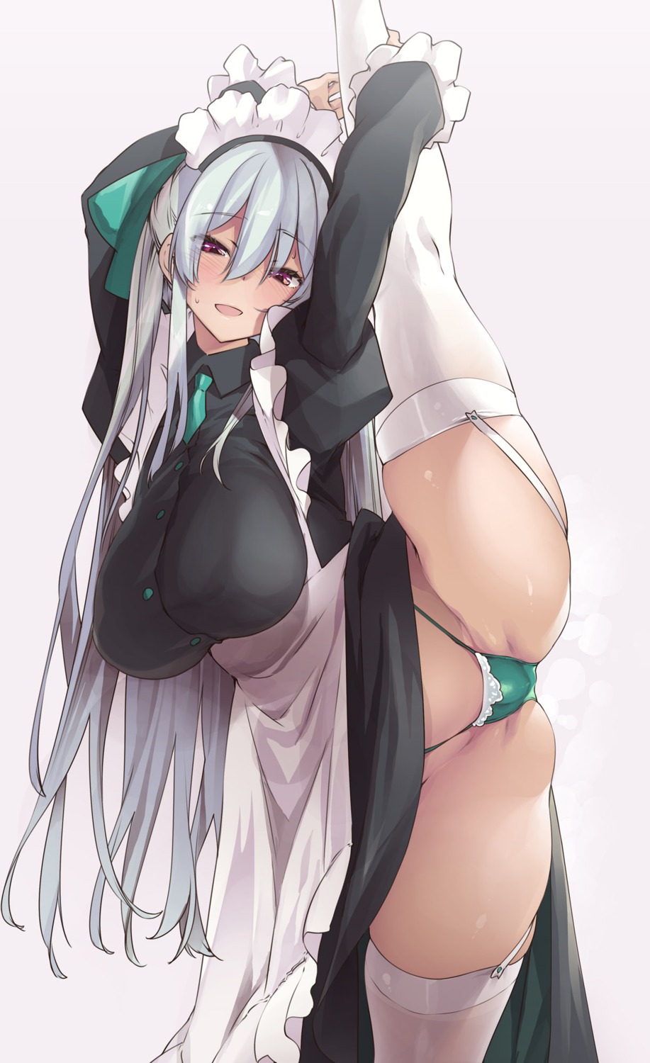 maid pantsu skirt_lift stockings thighhighs thomas